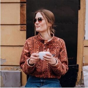 Patagonia Synchilla Fleece Pullover Women's Small Wandering Woods Sisu Brown